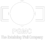 PGMC retaining wall company logo